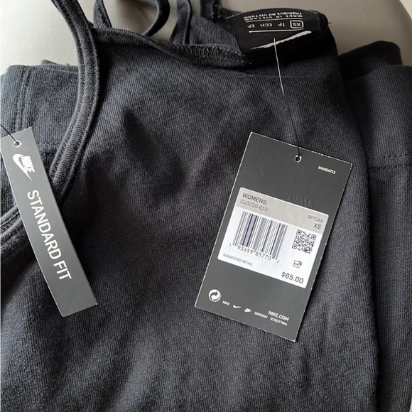 NIKE size XS-SM black scoop neck dress sleeveless ,side slits NWT - Picture 5 of 8